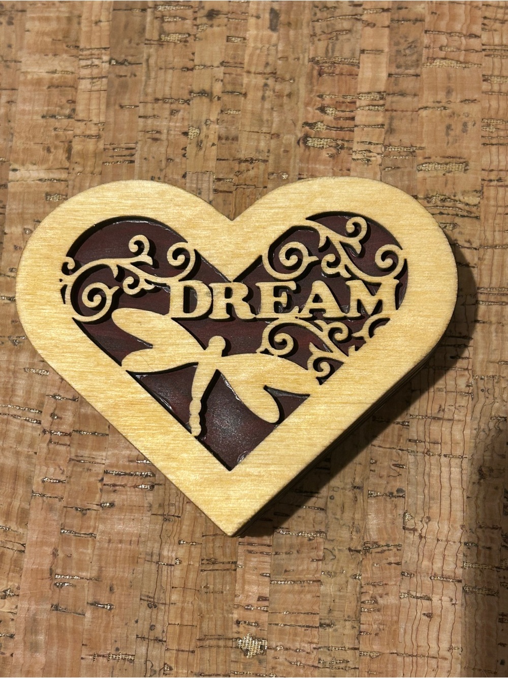 Dream Heart Wood Keepsake Box